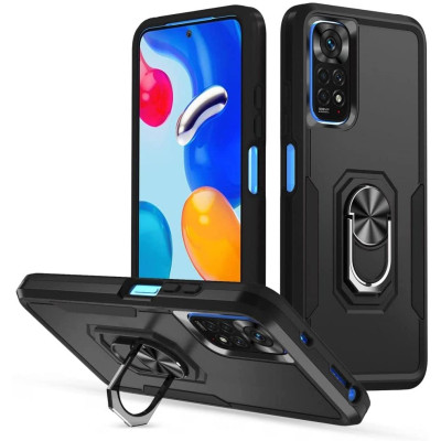 Tech Protect Magring - Ανθεκτική Θήκη Xiaomi Redmi Note 11 / 11S με Μεταλλικό Ring Holder - Black (9589046920516)