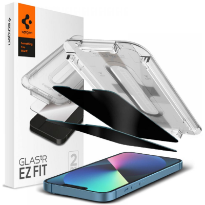 Spigen Privacy Tempered Glass GLAS.tR EZ Fit - Αντιχαρακτικό Γυαλί Προστασίας Απορρήτου Οθόνης Apple iPhone 16e / 14 / 13 / 13 Pro - 2 Τεμάχια (AGL03388)