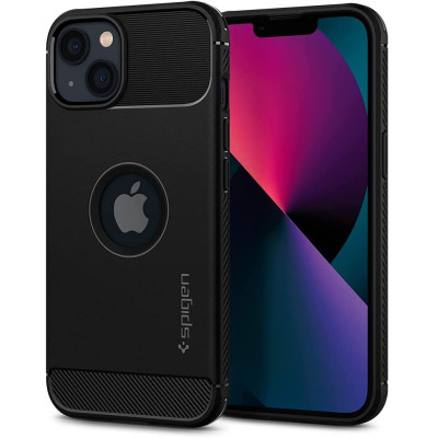 Spigen Θήκη Rugged Armor Apple iPhone 13 - Matte Black (ACS03518)