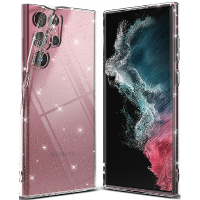 Ringke Air Θήκη Σιλικόνης Samsung Galaxy S22 Ultra 5G - Glitter Clear (8809848208331)