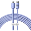 Καλώδιο Baseus Crystal Shine Series Φόρτισης και Μεταφοράς Δεδομένων Type-C σε Type-C 100W 120cm - Lilac (CAJY000605)