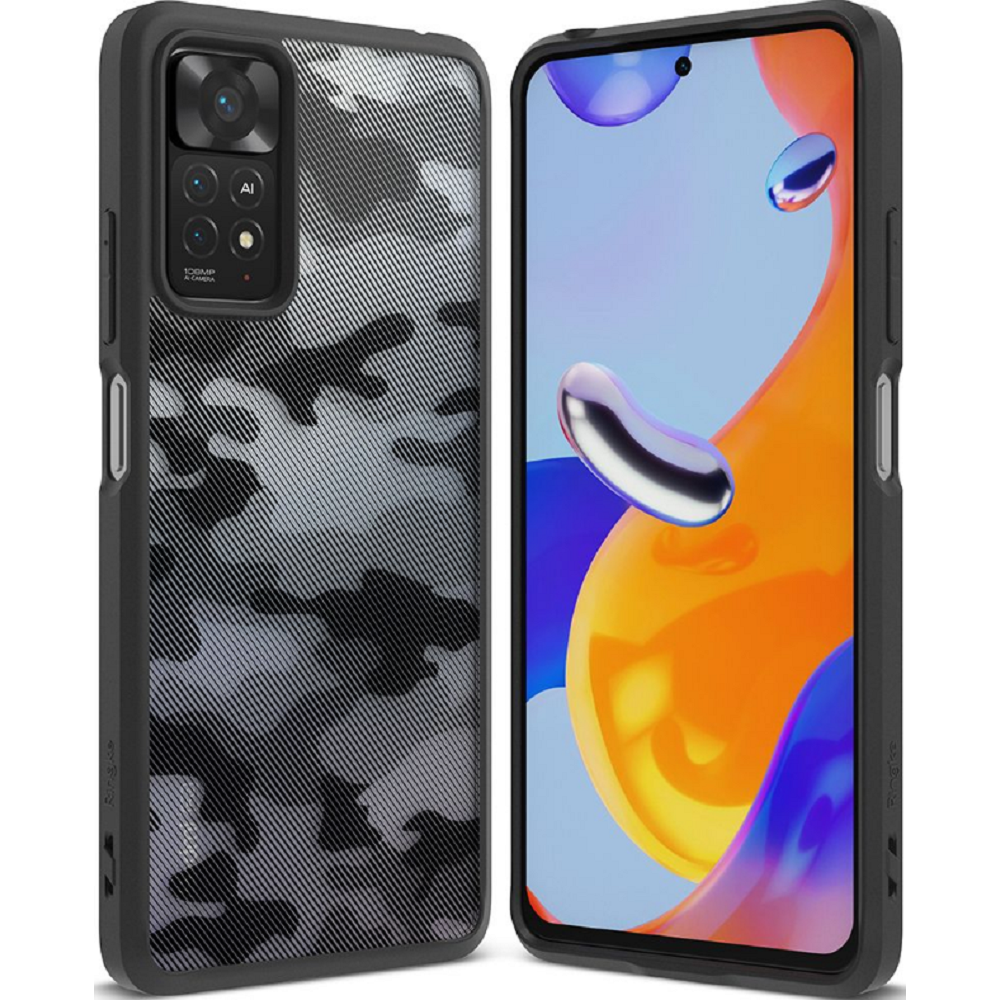 Ringke Fusion Σκληρή Θήκη με TPU Bumper - Xiaomi Redmi Note 11 Pro / Redmi Note 12 Pro 4G - Matte Camo Black (8809848209178)