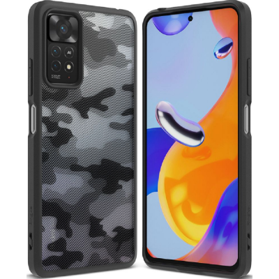Ringke Fusion Σκληρή Θήκη με TPU Bumper - Xiaomi Redmi Note 11 Pro / Redmi Note 12 Pro 4G - Matte Camo Black (8809848209178)