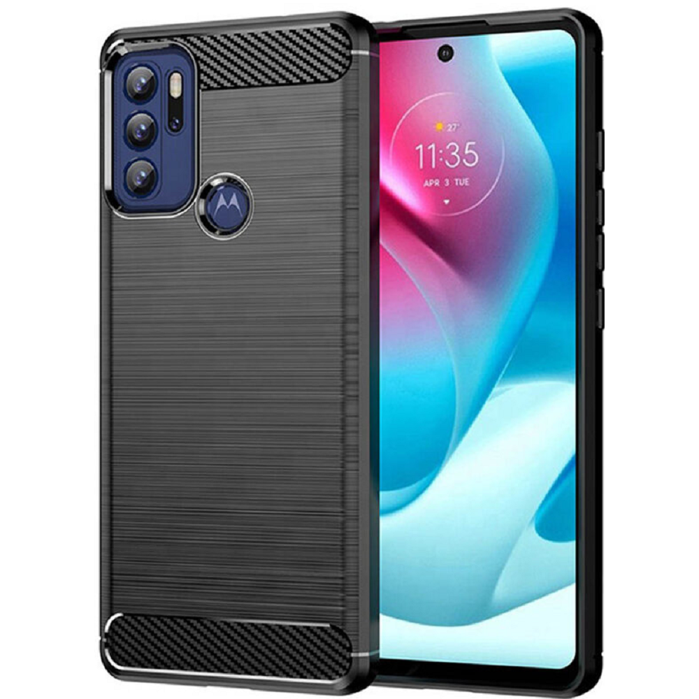 Vivid Carbon Silicone - Θήκη Σιλικόνης Motorola Moto G60S - Black (UNCAMOTOG60SBK)