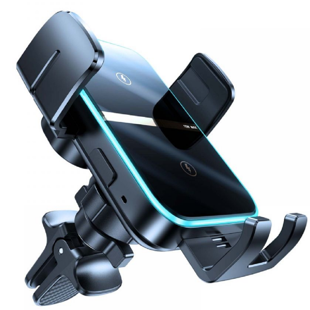 Joyroom JR-ZS246 Dual Coil - Βάση Ασύρματης Φόρτισης για Κινητά 4.7" - 6.8" για Αεραγωγούς Αυτοκινήτου με Ρυθμιζόμενο Βραχίονα - 15W - Black (6941237179739)