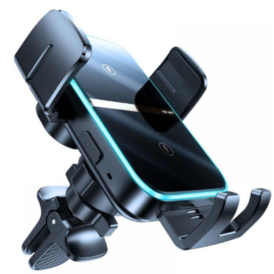 Joyroom JR-ZS246 Dual Coil - Βάση Ασύρματης Φόρτισης για Κινητά 4.7" - 6.8" για Αεραγωγούς Αυτοκινήτου με Ρυθμιζόμενο Βραχίονα - 15W - Black (6941237179739)