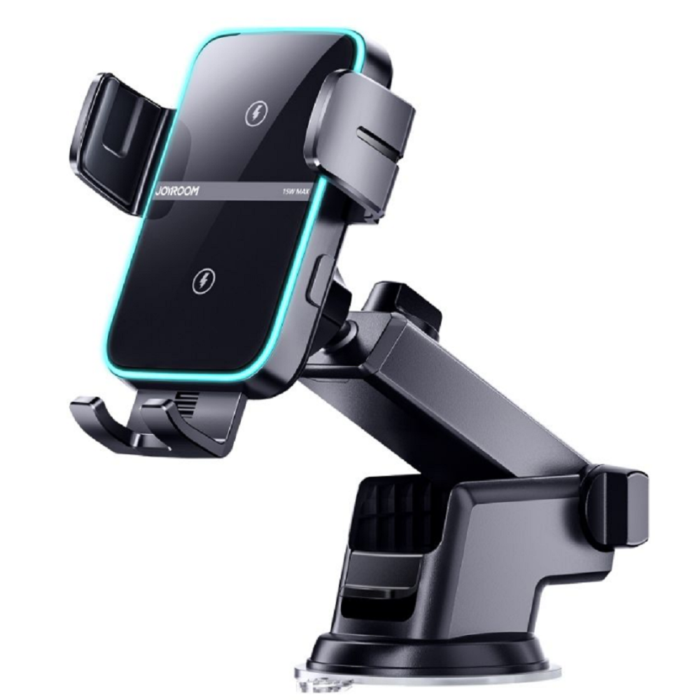Joyroom JR-ZS246 Dual Coil - Βάση Ασύρματης Φόρτισης με Βεντούζα για Κινητά 4.7" - 6.8" για Ταμπλό Αυτοκινήτου με Ρυθμιζόμενο Βραχίονα - 15W - Black (6941237179746)