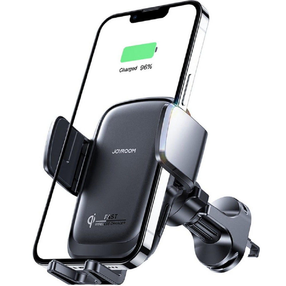 Joyroom JR-ZS243 Βάση Ασύρματης Φόρτισης για Κινητά 4.7" - 6.8" για Αεραγωγούς Αυτοκινήτου με Ρυθμιζόμενο Βραχίονα - 15W - Black (6941237179715)