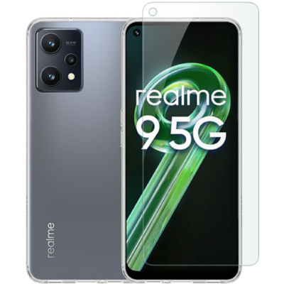 Vivid Σετ Διάφανη Θήκη Σιλικόνης & Tempered Glass - Realme 9 5G - Transparent (VIGELLY238GLASSTN)