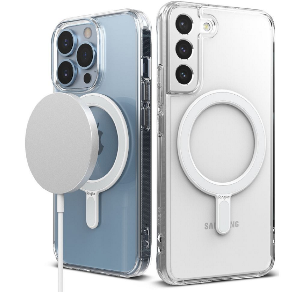 Ringke Universal Magnetic Plate - Αυτοκόλλητος Μαγνητικός Δακτύλιος MagSafe - White (8809848208898)