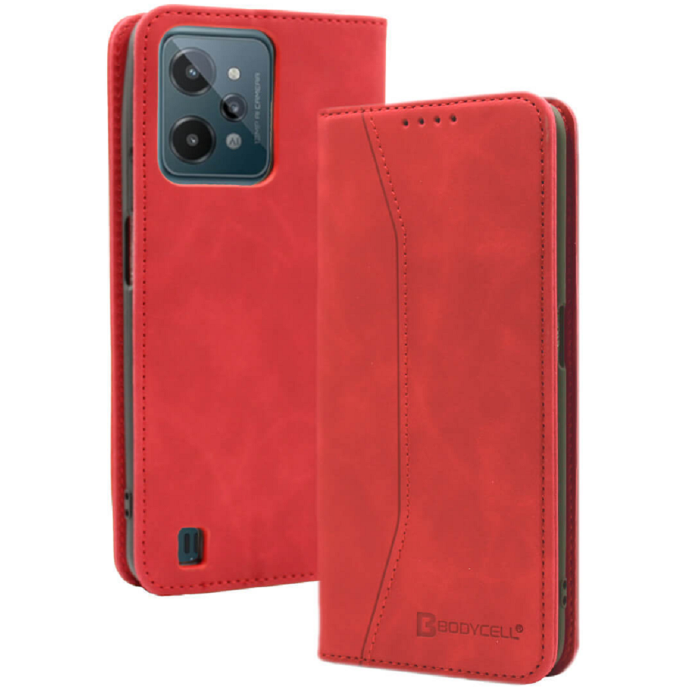 Bodycell Θήκη - Πορτοφόλι Realme C31 - Red (5206015005084)