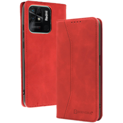 Bodycell Θήκη - Πορτοφόλι Xiaomi Redmi 10C - Red (5206015012129)