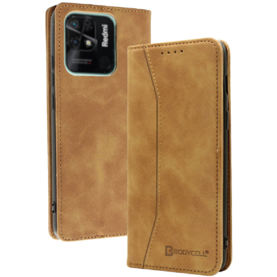 Bodycell Θήκη - Πορτοφόλι Xiaomi Redmi 10C - Brown (5206015015816)