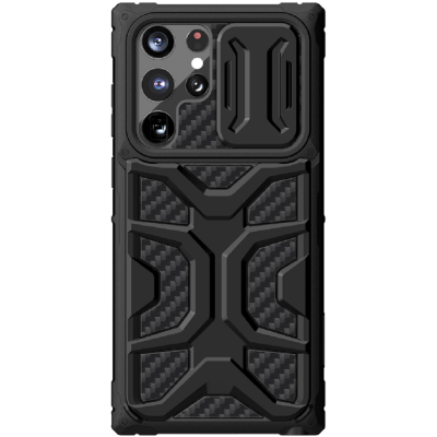 Nillkin Adventurer Armored Σκληρή Ανθεκτική Θήκη με Κάλυμμα για την Κάμερα - Samsung Galaxy S22 Ultra 5G - Black (6902048235595)