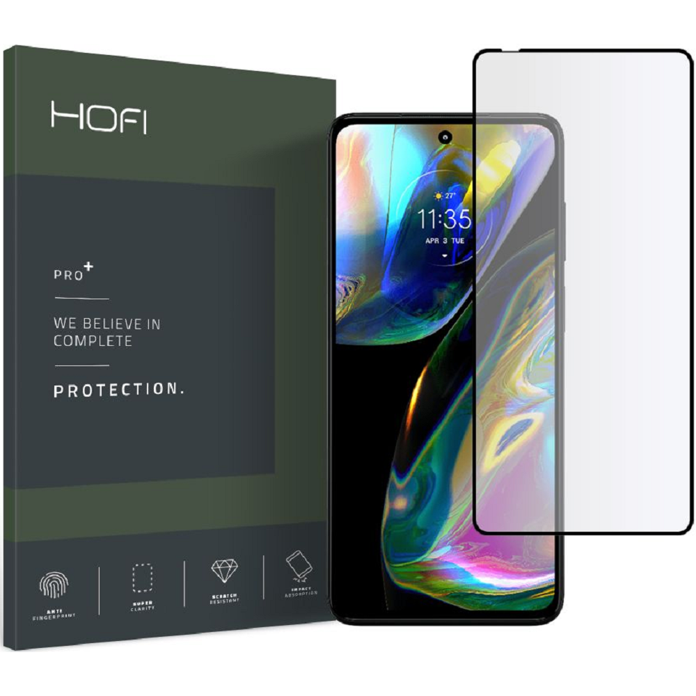 Hofi Premium Pro+ Tempered Glass - Fullface Αντιχαρακτικό Γυαλί Οθόνης - Motorola Moto G52 / G82 - Black (9589046923036)