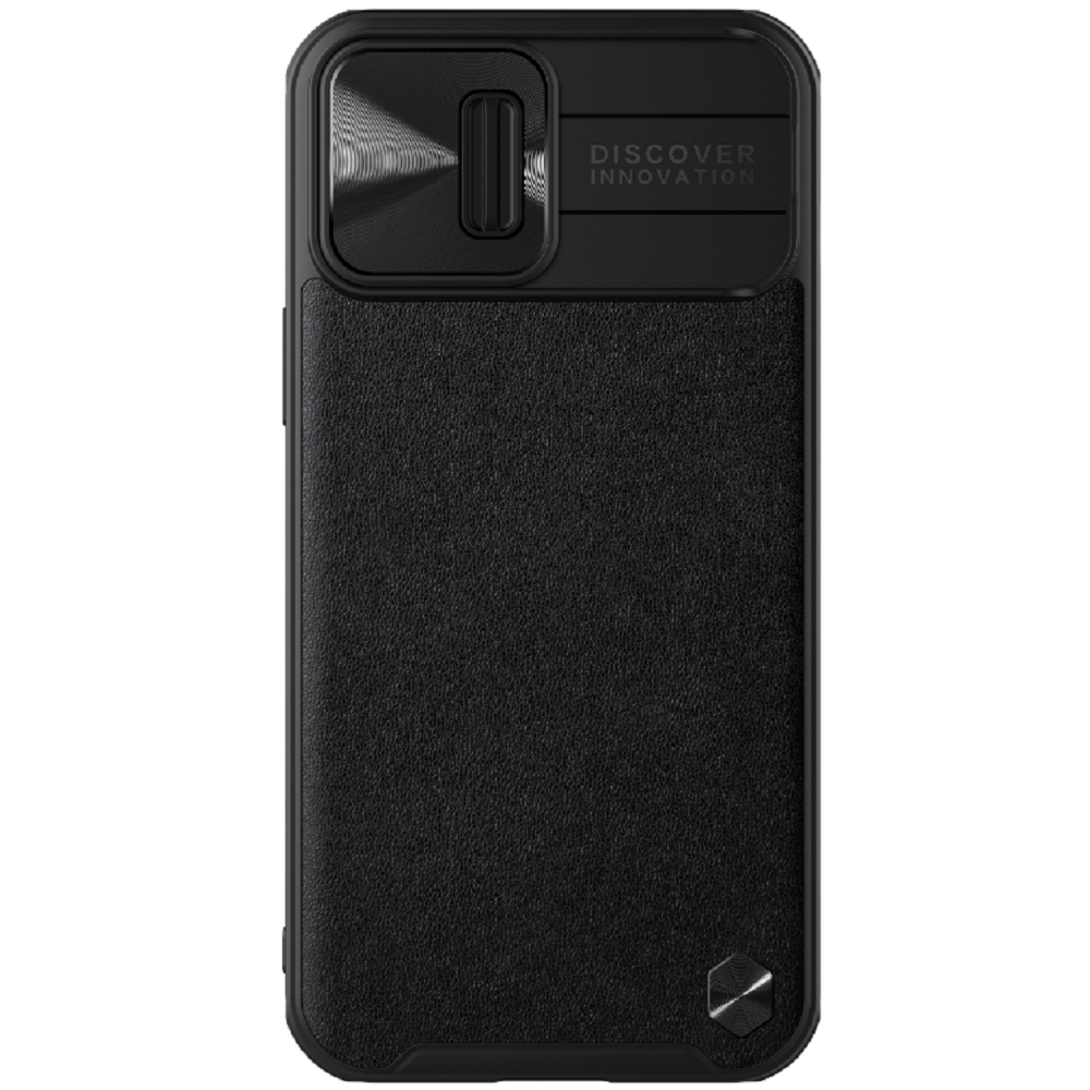 Nillkin CamShield Leather Case - Σκληρή Θήκη με Κάλυμμα για την Κάμερα - Apple iPhone 13 Pro Max - Black (6902048237346)