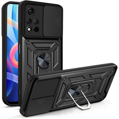 Bodycell Armor Slide - Ανθεκτική Θήκη Xiaomi Redmi Note 11 Pro Plus 5G με Κάλυμμα για την Κάμερα & Μεταλλικό Ring Holder - Black (5206015004001)