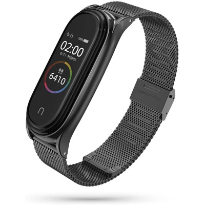 Tech-Protect Μεταλλικό Λουράκι Milaneseband Xiaomi Mi Band 7 / 7 NFC - Black (9589046923470)