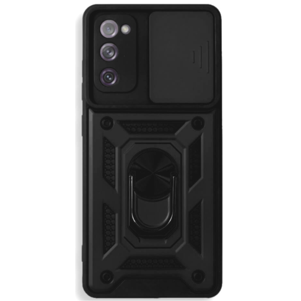 Bodycell Armor Slide - Ανθεκτική Θήκη Samsung Galaxy S20 FE με Κάλυμμα για την Κάμερα & Μεταλλικό Ring Holder - Black (5206015004810)