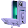 Bodycell Multifunction - Ανθεκτική Θήκη Apple iPhone 13 Pro με Λουράκι Λαιμού / Κάλυμμα Κάμερας / Ring Holder / Υποδοχή Κάρτας - Purple (5206015004773)