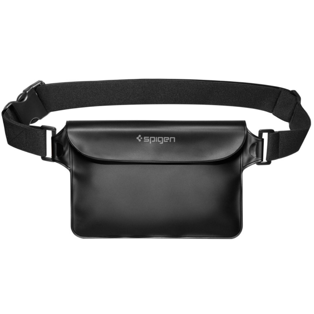 Spigen A620 Aqua Shield Waterproof Pouch Bag - Universal Αδιάβροχη Τσάντα Μέσης - IPX8 - 20 x 12 cm - Solid Black (AMP04532)