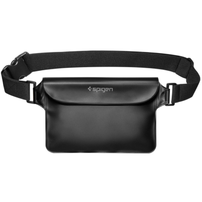 Spigen A620 Aqua Shield Waterproof Pouch Bag - Universal Αδιάβροχη Τσάντα Μέσης - IPX8 - 20 x 12 cm - Solid Black (AMP04532)