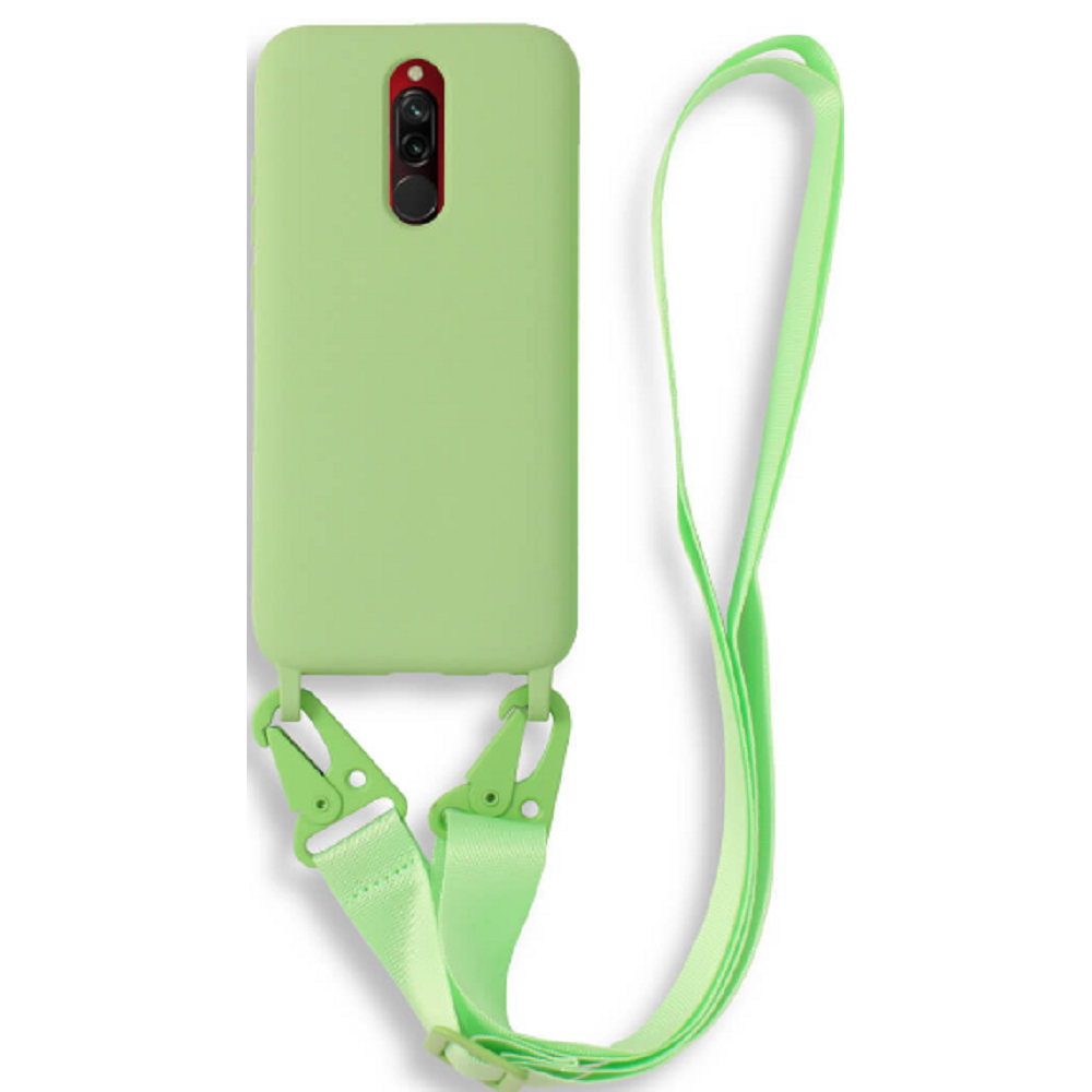 Bodycell Θήκη Σιλικόνης με Λουράκι Λαιμού - Xiaomi Redmi 8 - Green (5206015002762)