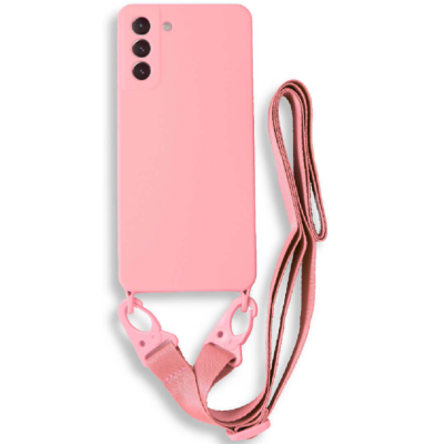 Bodycell Θήκη Σιλικόνης με Λουράκι Λαιμού - Samsung Galaxy S21 Plus 5G - Pink (5206015001888)
