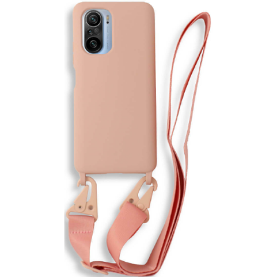 Bodycell Θήκη Σιλικόνης με Λουράκι Λαιμού - Xiaomi Mi 11i / Poco F3 - Pink (5206015001987)