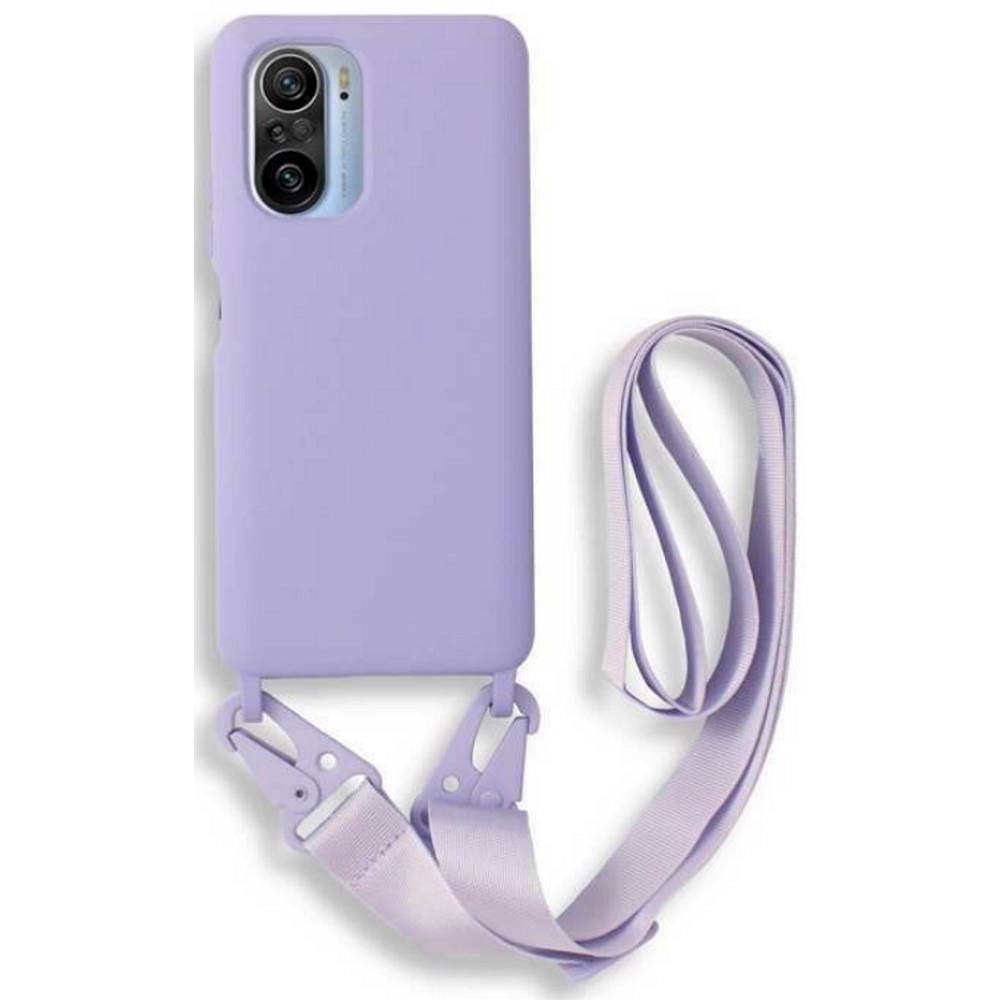 Bodycell Θήκη Σιλικόνης με Λουράκι Λαιμού - Xiaomi Mi 11i / Poco F3 - Violet (5206015002007)