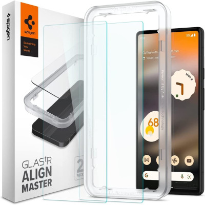 Spigen GLAS.tR ALIGNmaster - Αντιχαρακτικό Γυάλινο Tempered Glass Google Pixel 6a - 2 Τεμάχια (AGL04695)