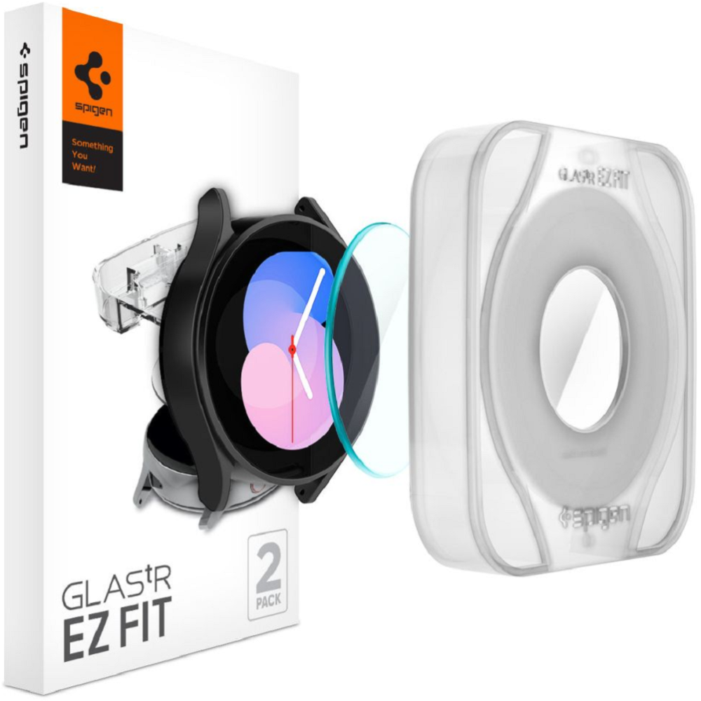 Spigen Tempered Glass GLAS.tR EZ Fit - Αντιχαρακτικό Γυαλί Οθόνης Samsung Galaxy Watch 5 / 4 40mm - 2 Τεμάχια (AGL05340)