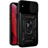 Bodycell Armor Slide - Ανθεκτική Θήκη Apple iPhone X / XS με Κάλυμμα για την Κάμερα & Μεταλλικό Ring Holder - Black (5206015005145)