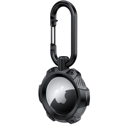 Tech-Protect TPU Carbon - Θήκη / Μπρελόκ Σιλικόνης Apple AirTag - Black (9589046924002)