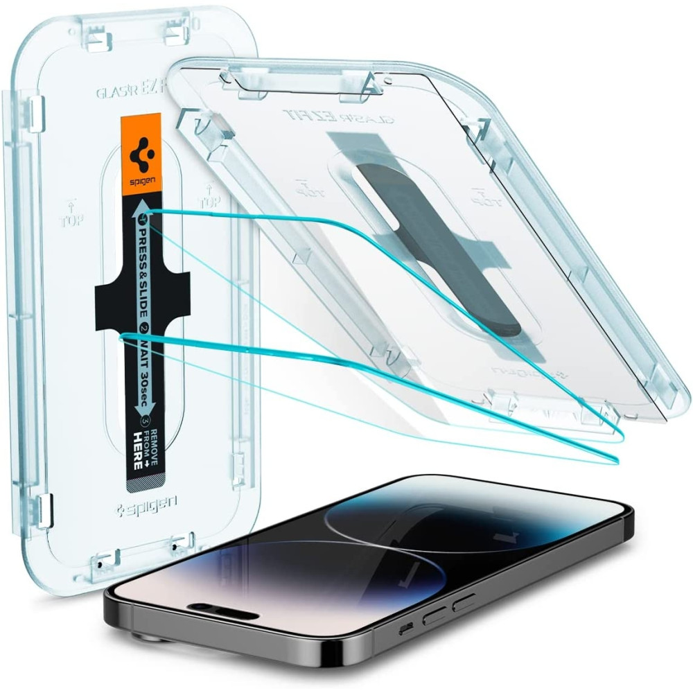 Spigen Tempered Glass GLAS.tR EZ Fit - Αντιχαρακτικό Γυαλί Οθόνης Apple iPhone 14 Pro - 2 Τεμάχια (AGL05214)