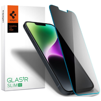 Spigen Tempered Glass GLAS.tR Slim HD Privacy - Αντιχαρακτικό Γυαλί Προστασίας Απορρήτου Οθόνης Apple iPhone 16e / 14 / 13 / 13 Pro (AGL03393)
