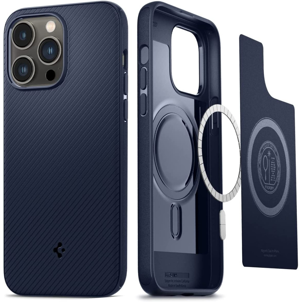 Spigen Mag Armor MagFit - Θήκη Σιλικόνης MagSafe Apple iPhone 14 Pro Max - Navy Blue (ACS04845)