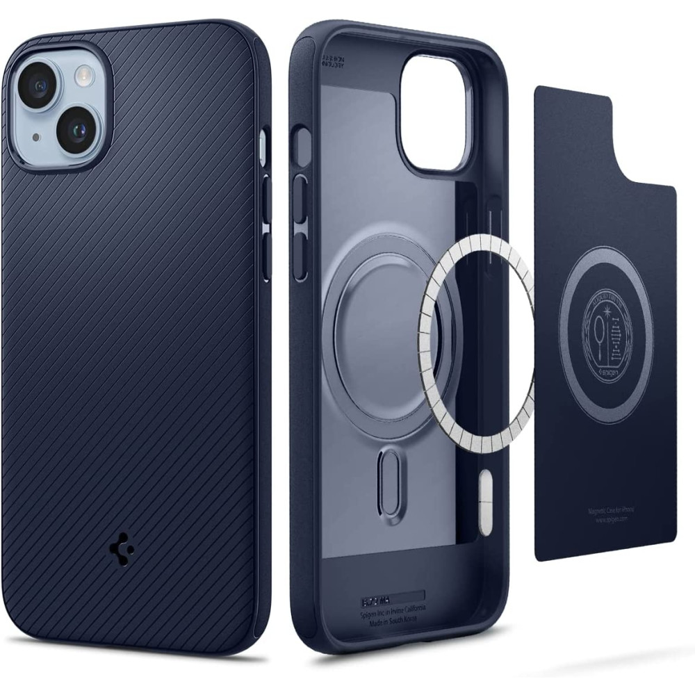 Spigen Mag Armor MagFit - Θήκη Σιλικόνης MagSafe Apple iPhone 15 Plus / 14 Plus - Navy Blue (ACS04919)
