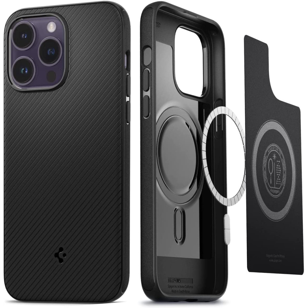 Spigen Mag Armor MagFit - Θήκη Σιλικόνης MagSafe Apple iPhone 14 Pro - Matte Black (ACS04989)