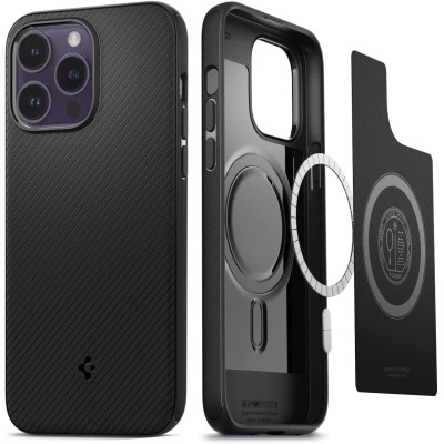 Spigen Mag Armor MagFit - Θήκη Σιλικόνης MagSafe Apple iPhone 14 Pro - Matte Black (ACS04989)