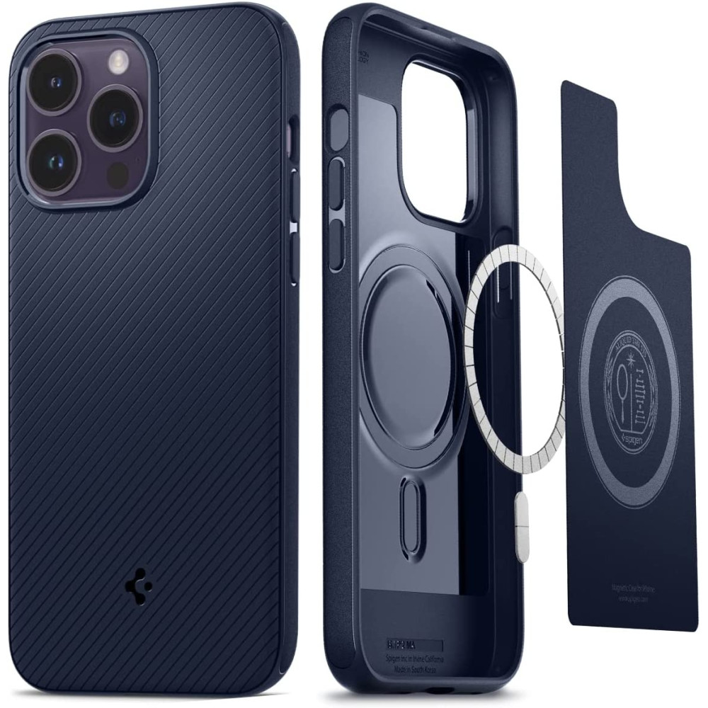 Spigen Mag Armor MagFit - Θήκη Σιλικόνης MagSafe Apple iPhone 14 Pro - Navy Blue (ACS04990)