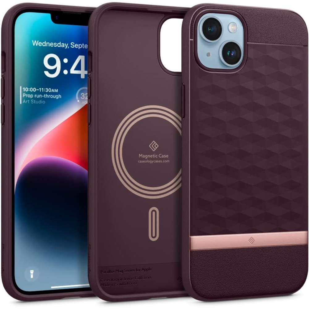 Caseology Parallax Mag Ανθεκτική Θήκη MagSafe Apple iPhone 15 Plus / 14 Plus - Burgundy (ACS04929)