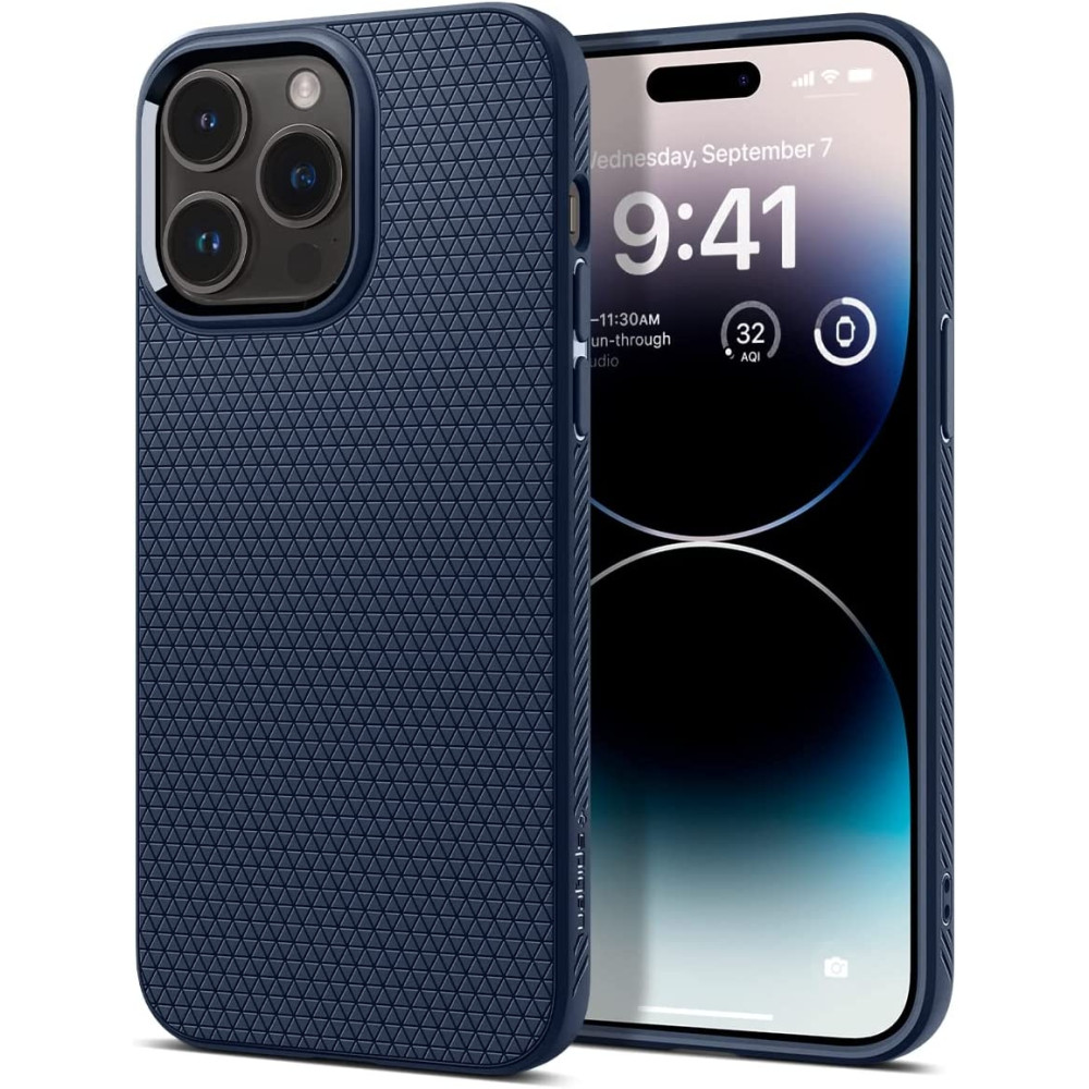 Spigen Θήκη Σιλικόνης Liquid Air - Apple iPhone 14 Pro - Navy Blue (ACS04958)