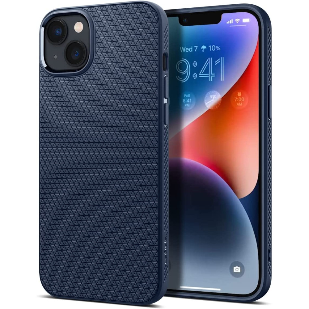 Spigen Θήκη Σιλικόνης Liquid Air - Apple iPhone 14 - Navy Blue (ACS05038)