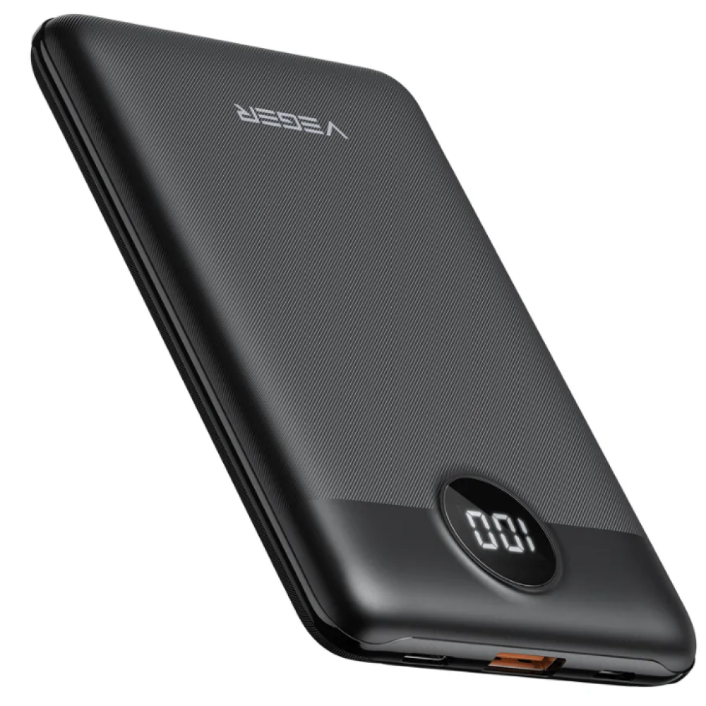 Veger PowerBank S11 με Ψηφιακή Οθόνη LED - Φορητή Μπαταρία Φόρτισης με 1 x USB-Α / 1 x Type-C - 10000mAh - 20W - Black (VP1140)