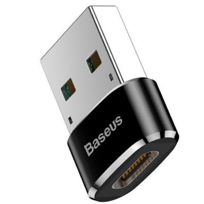 Baseus Converter - Αντάπτορας USB-A (male) σε Type-C (female) - 3A - Black (CAAOTG-01)
