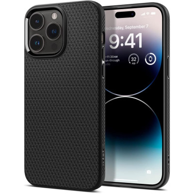 Spigen Θήκη Σιλικόνης Liquid Air - Apple iPhone 14 Pro Max - Matte Black (ACS04813)