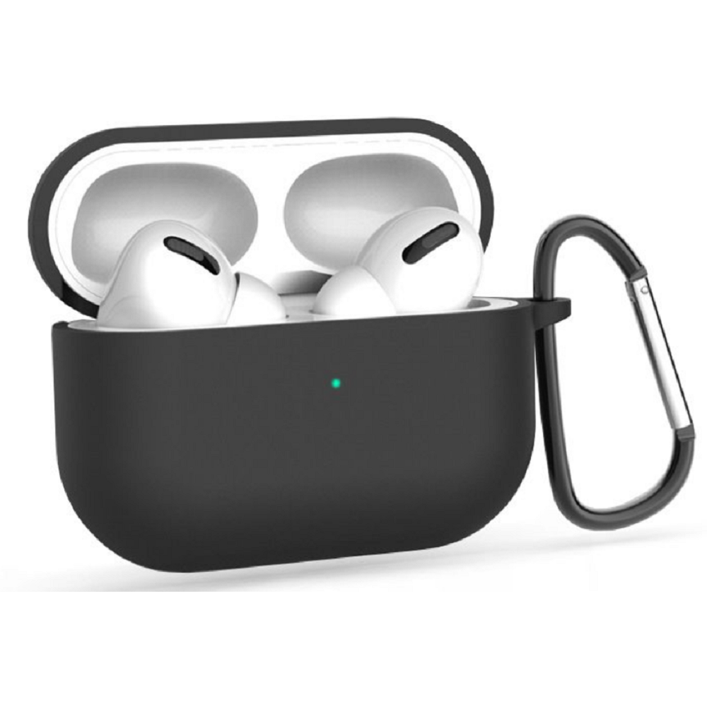 Tech-Protect Θήκη Σιλικόνης Icon Hook - Apple AirPods Pro 1st Gen - Black (9490713927502)