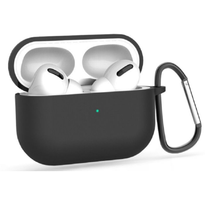 Tech-Protect Θήκη Σιλικόνης Icon Hook - Apple AirPods Pro 1st Gen - Black (9490713927502)