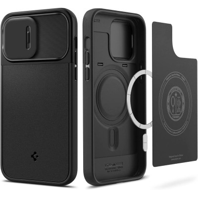 Spigen Optik Armor MagFit - Θήκη MagSafe με Κάλυμμα για την Κάμερα - Apple iPhone 14 Pro Max - Black (ACS04848)